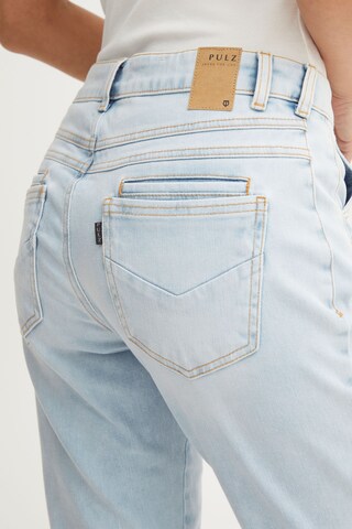 PULZ Jeans Slimfit 5-Pocket Jeans Pzmelina Jns in Blau
