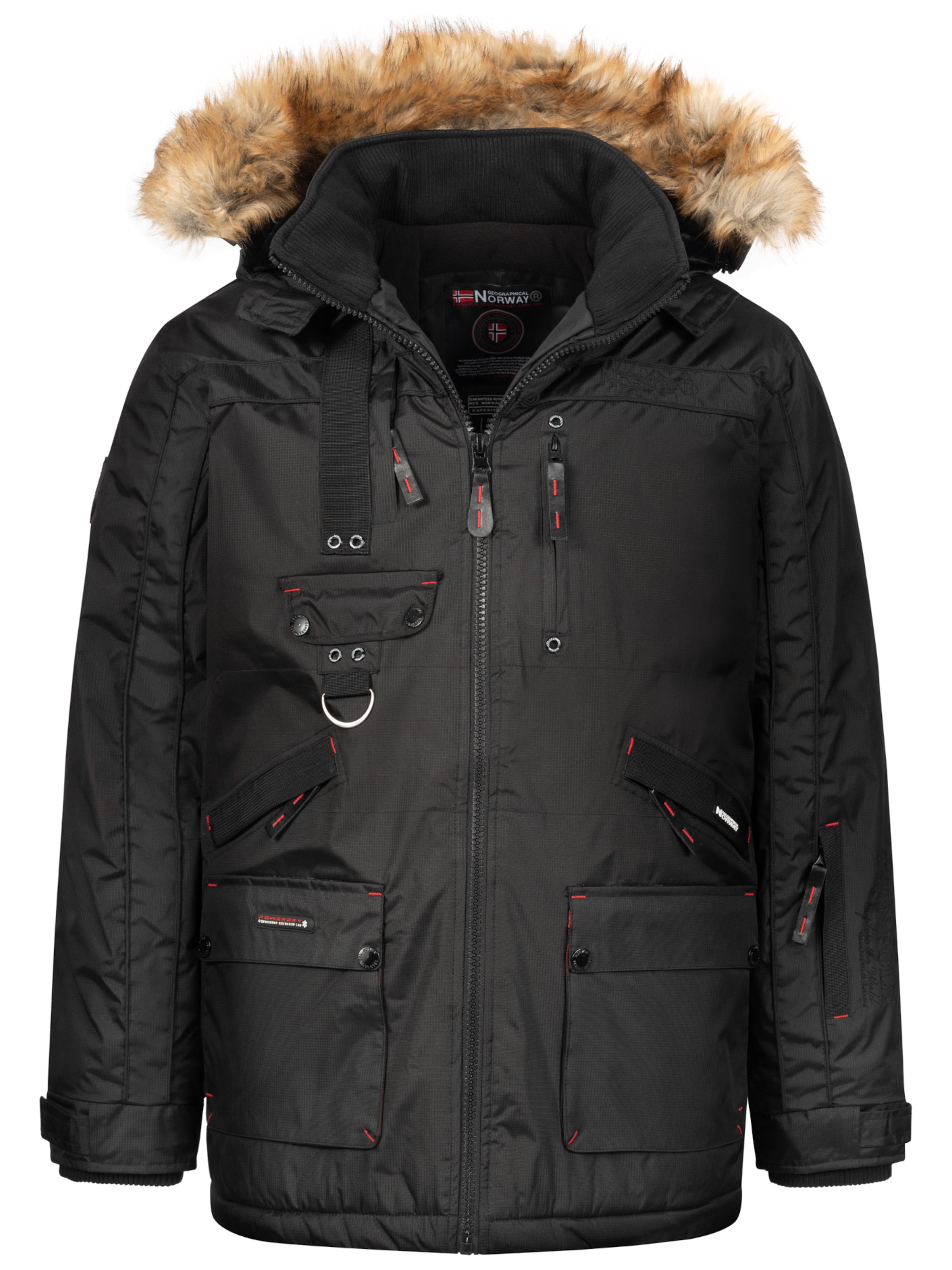 GEOGRAPHICAL NORWAY Winter jacket in Black: front