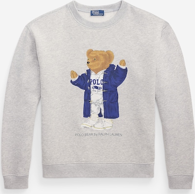 Polo Ralph Lauren Sweater majica u mornarsko plava / svijetlosmeđa / siva melange / bijela, Pregled proizvoda