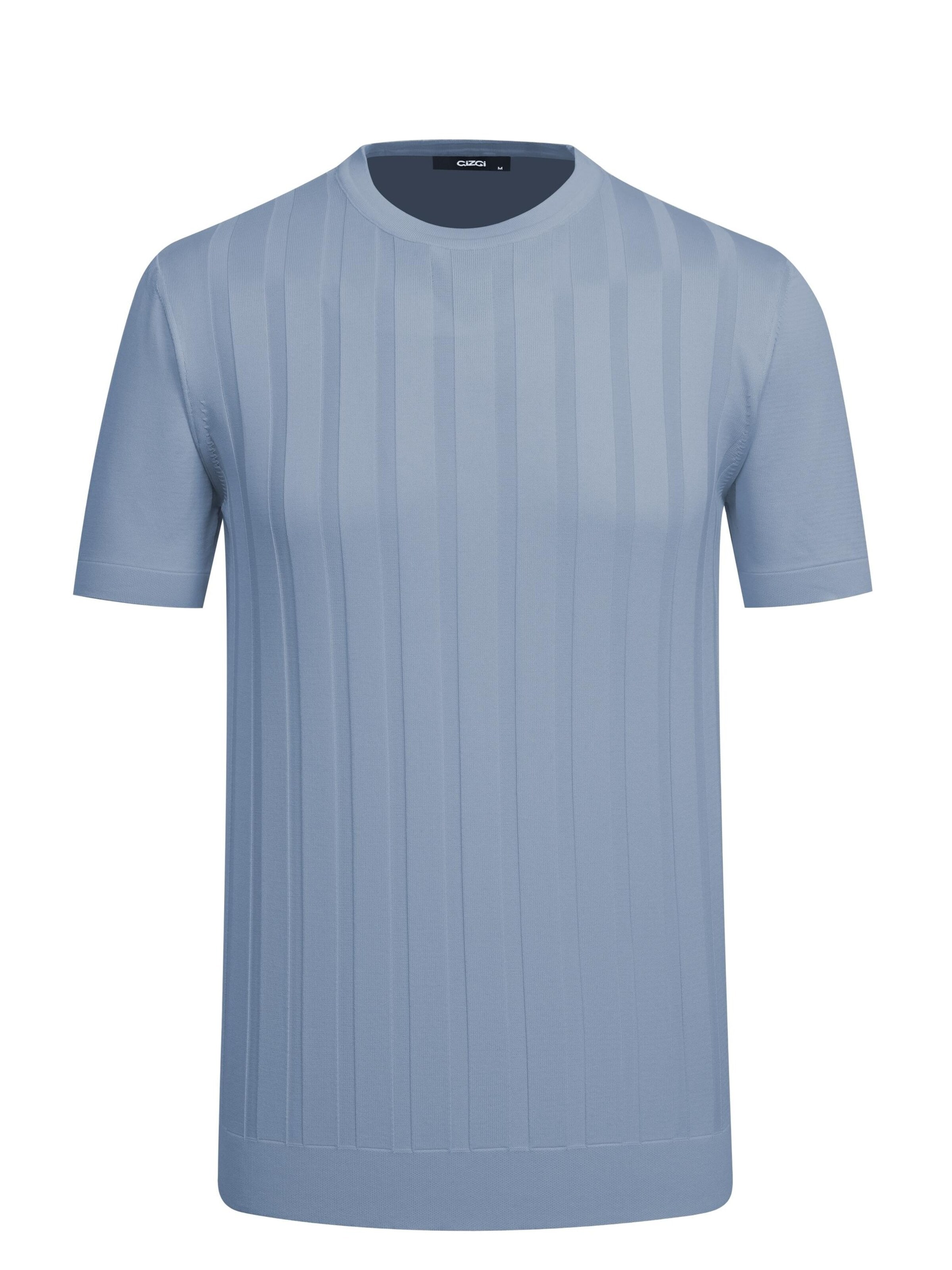 Cizgi Triko Shirt‌‌‌‌‌ in Blau: Vorderseite