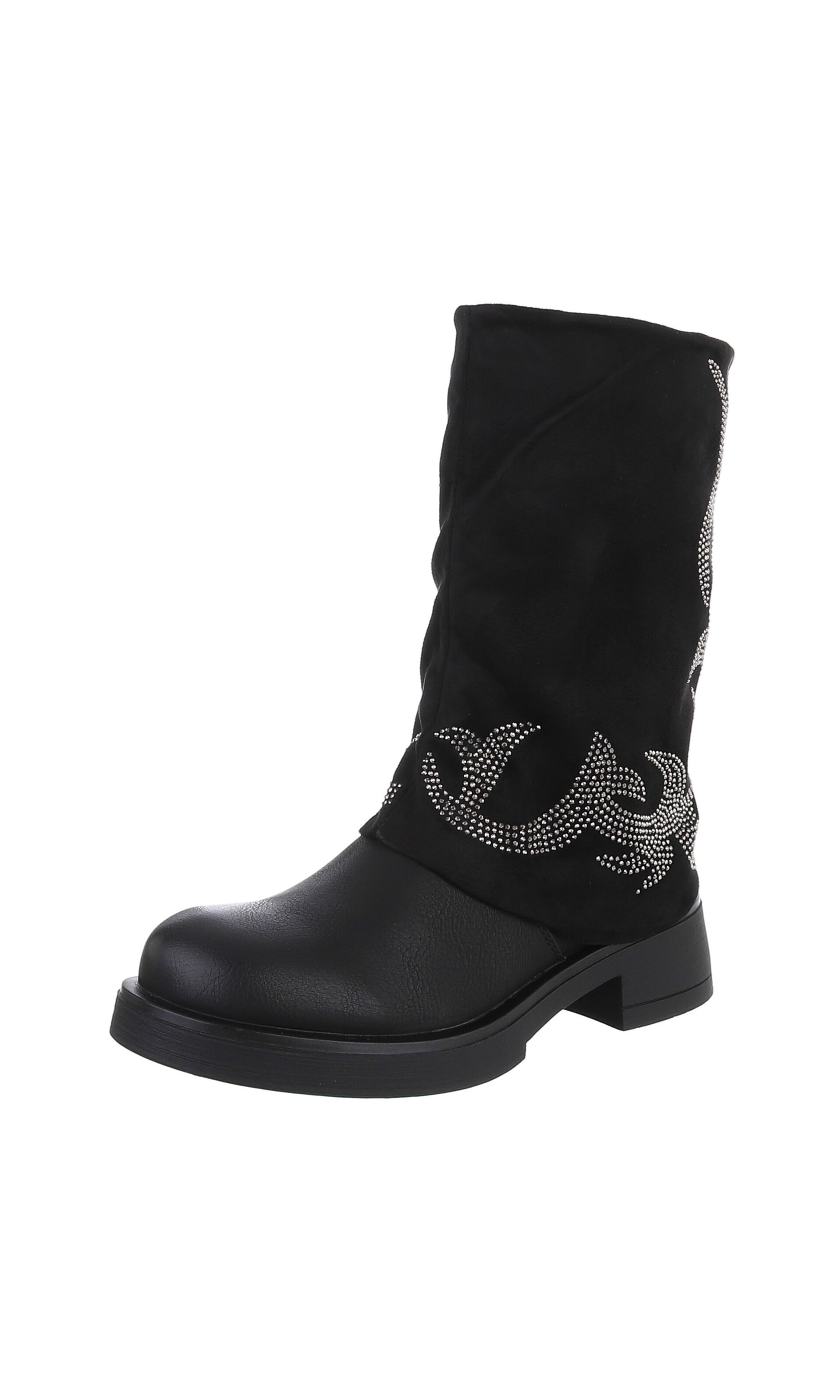Ital-Design Boots 'Western- & Bikerstiefel' in Black: front