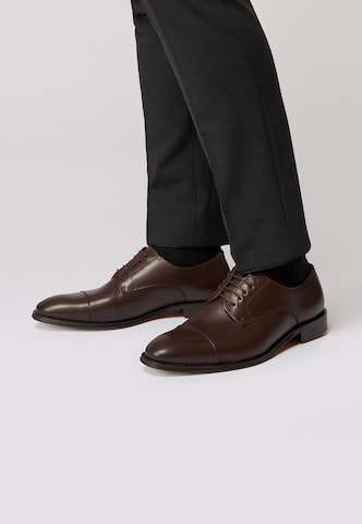 ROY ROBSON Lace-Up Shoes 'Derby Captoe' in Brown