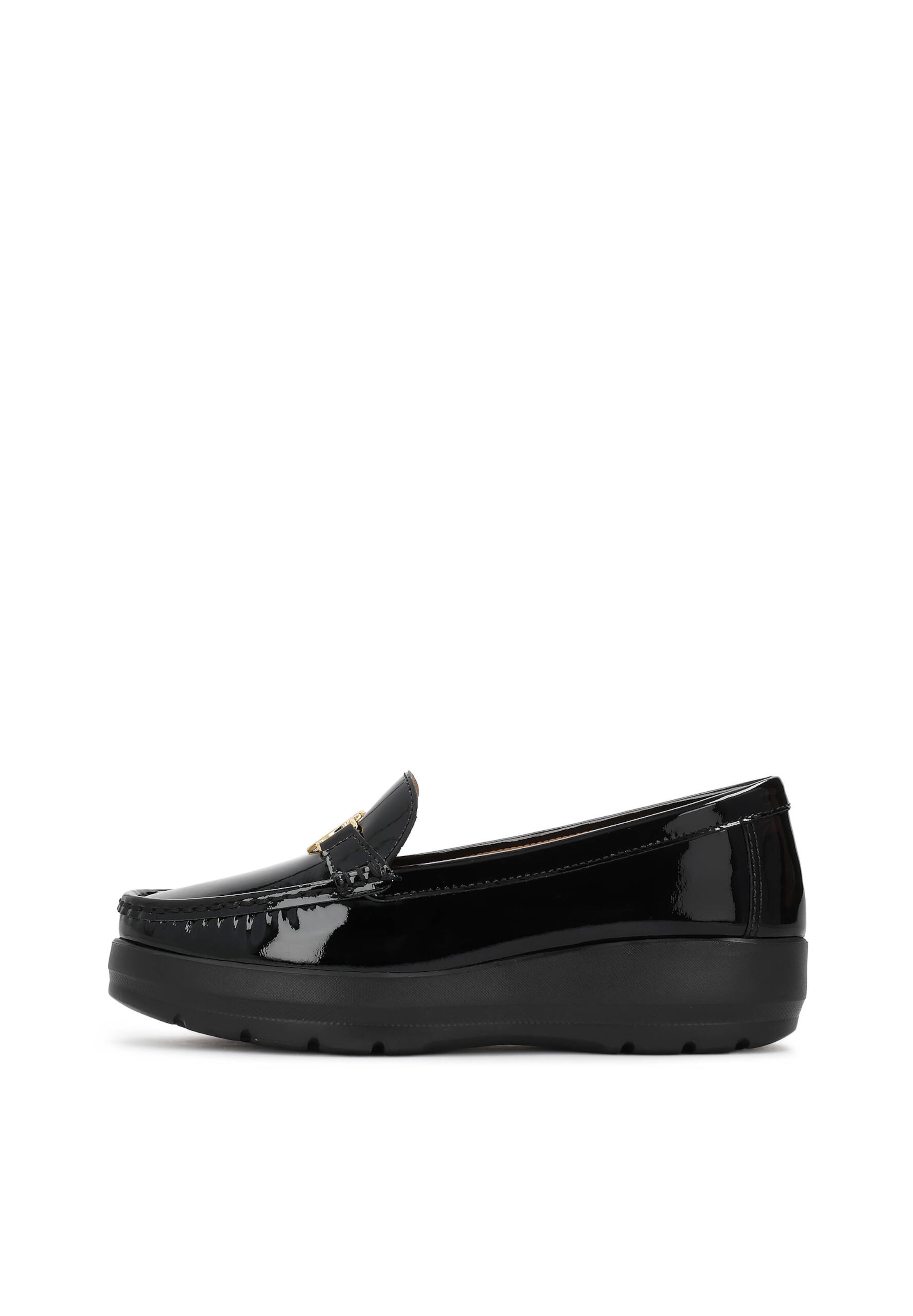 Kazar Moccasin in Black: front