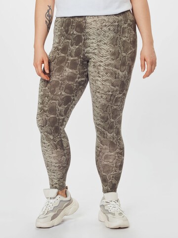 ONLY Carmakoma Skinny Leggings i grøn: forside