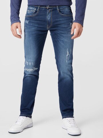 REPLAY Slimfit Jeans i blå: forside