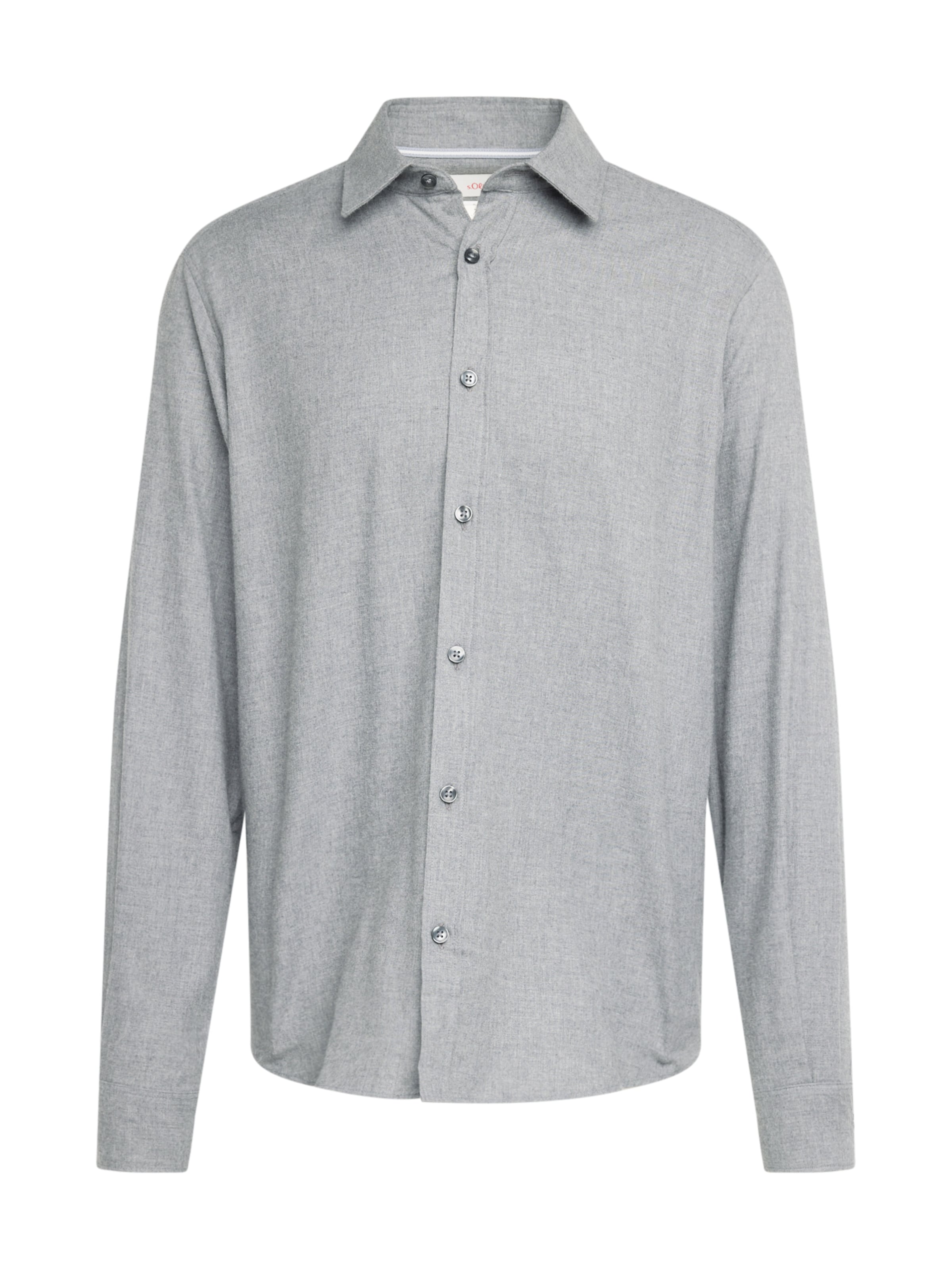 s.Oliver Regular Fit Hemd in Grau: Vorderseite