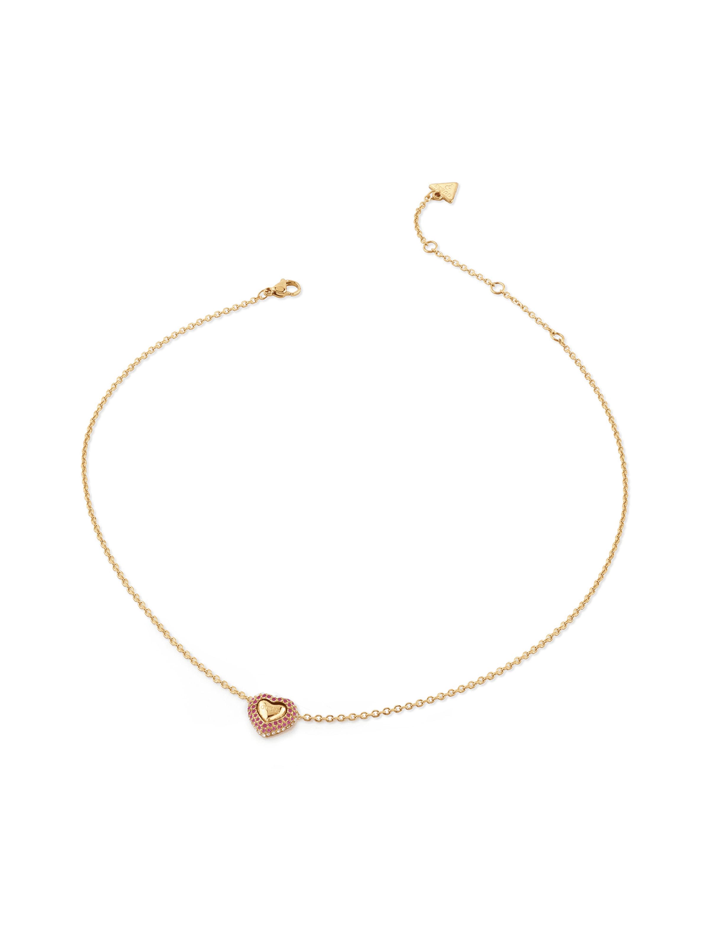 GUESS Kette 'Beloved' in gold / pink, Produktansicht