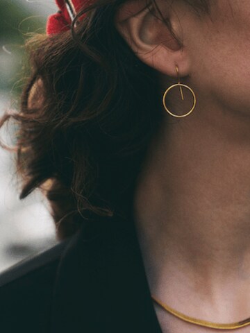 Les Reines Øreringe 'The Gracious' i guld