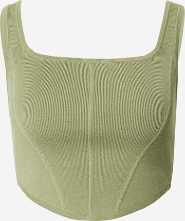 Cotton On - Top de punto en verde: frente