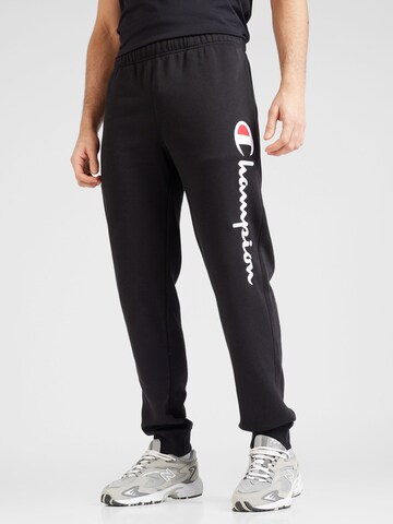 Champion Authentic Athletic Apparel Tapered Pants in Black: front