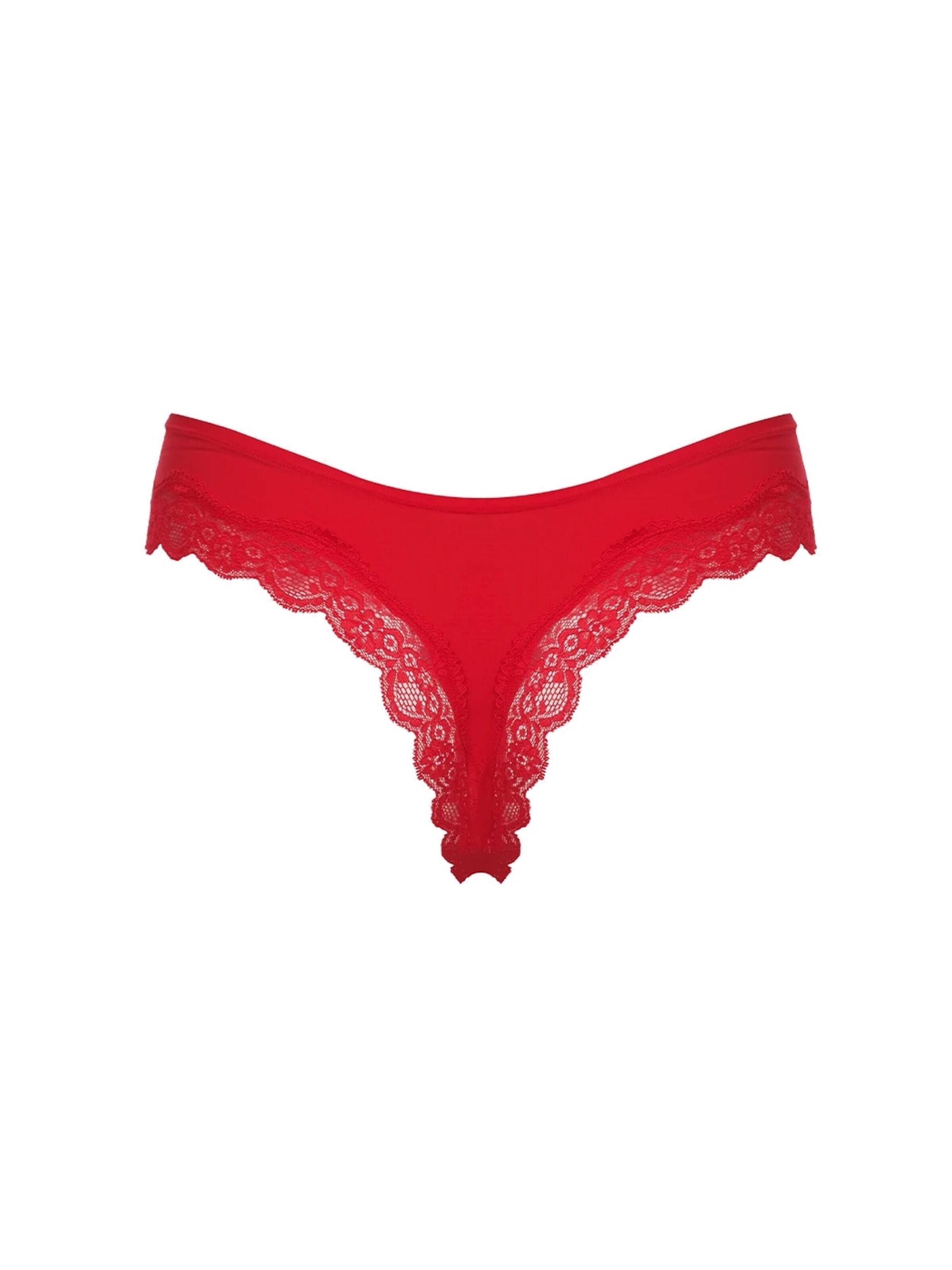 cfab - Tanga 'Lace Tanga' en rojo