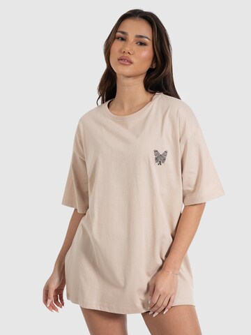 T-shirt oversize 'Payton' Smilodox en beige