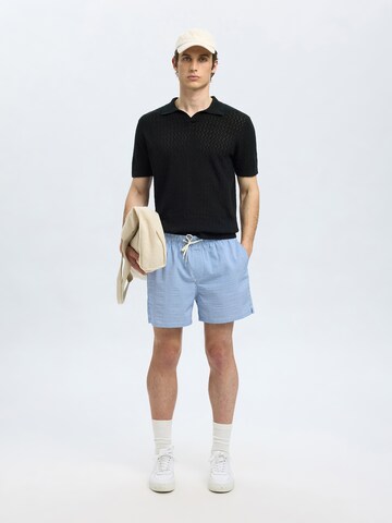 SELECTED HOMME Sweter 'SLHLino' w kolorze czarny