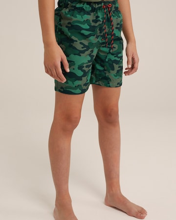 WE Fashion Zwemshorts in Groen: voorkant