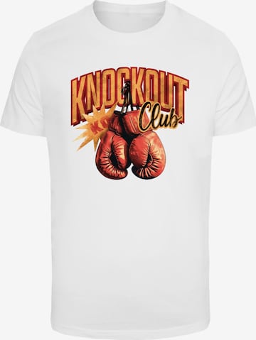 Mister Tee Paita 'Knockout Club' värissä valkoinen: etupuoli