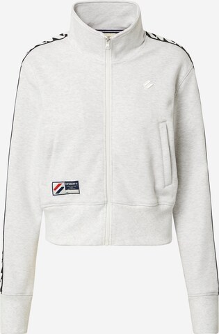 Superdry Zip-Up Hoodie 'Code' in White: front