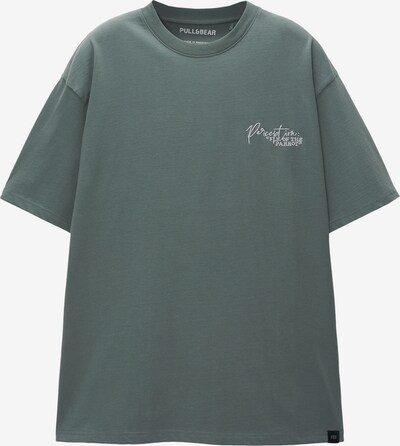 Pull&Bear T-Shirt in grau / dunkelgrün, Produktansicht