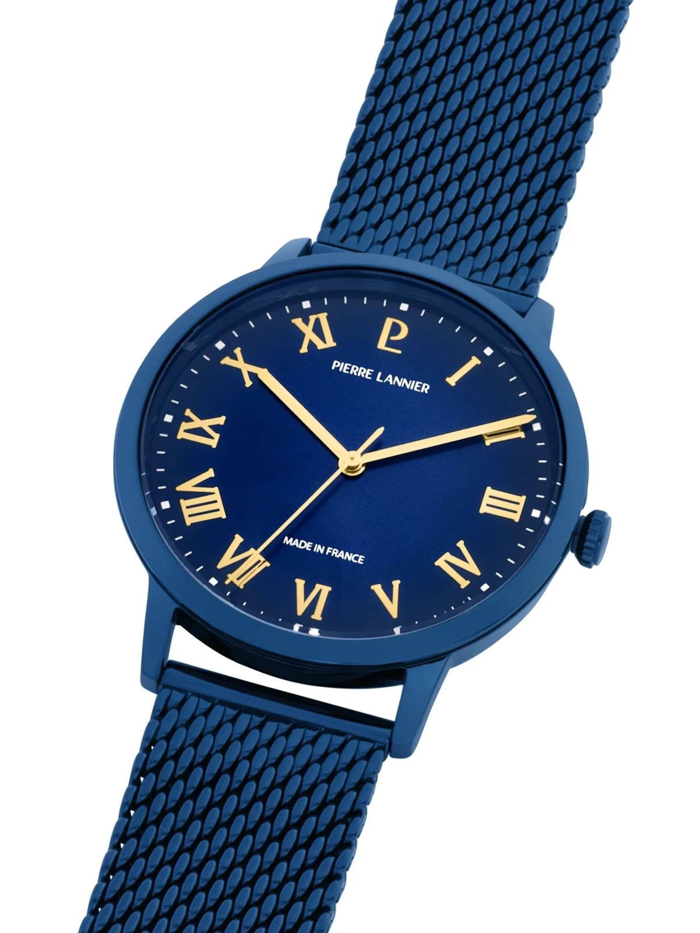Montre à affichage analogique 'Watch Interval' Pierre Lannier en bleu