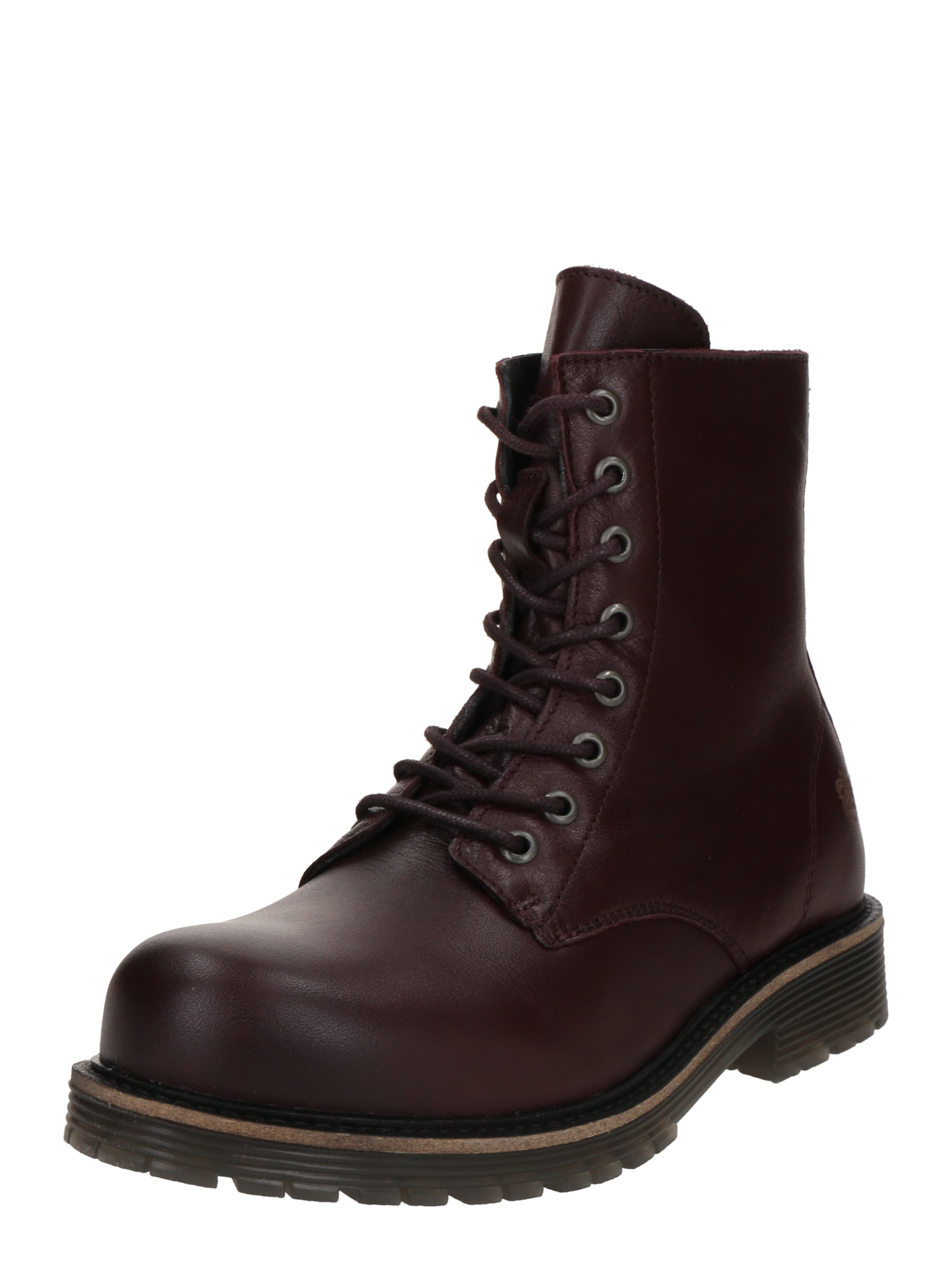 Apple of Eden Lace-up bootie 'SUN' in Red: front