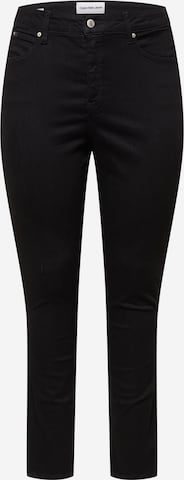 Calvin Klein Jeans Curve Skinny Broek in Zwart: voorkant