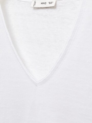MANGO Тениска 'LINITO' в бяло