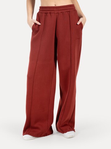 Loosefit Pantalon 'Siara' Smilodox en marron : devant