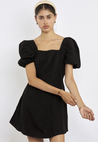 FRESHLIONS Sommerkleid 'Bella' in Schwarz: Vorderseite