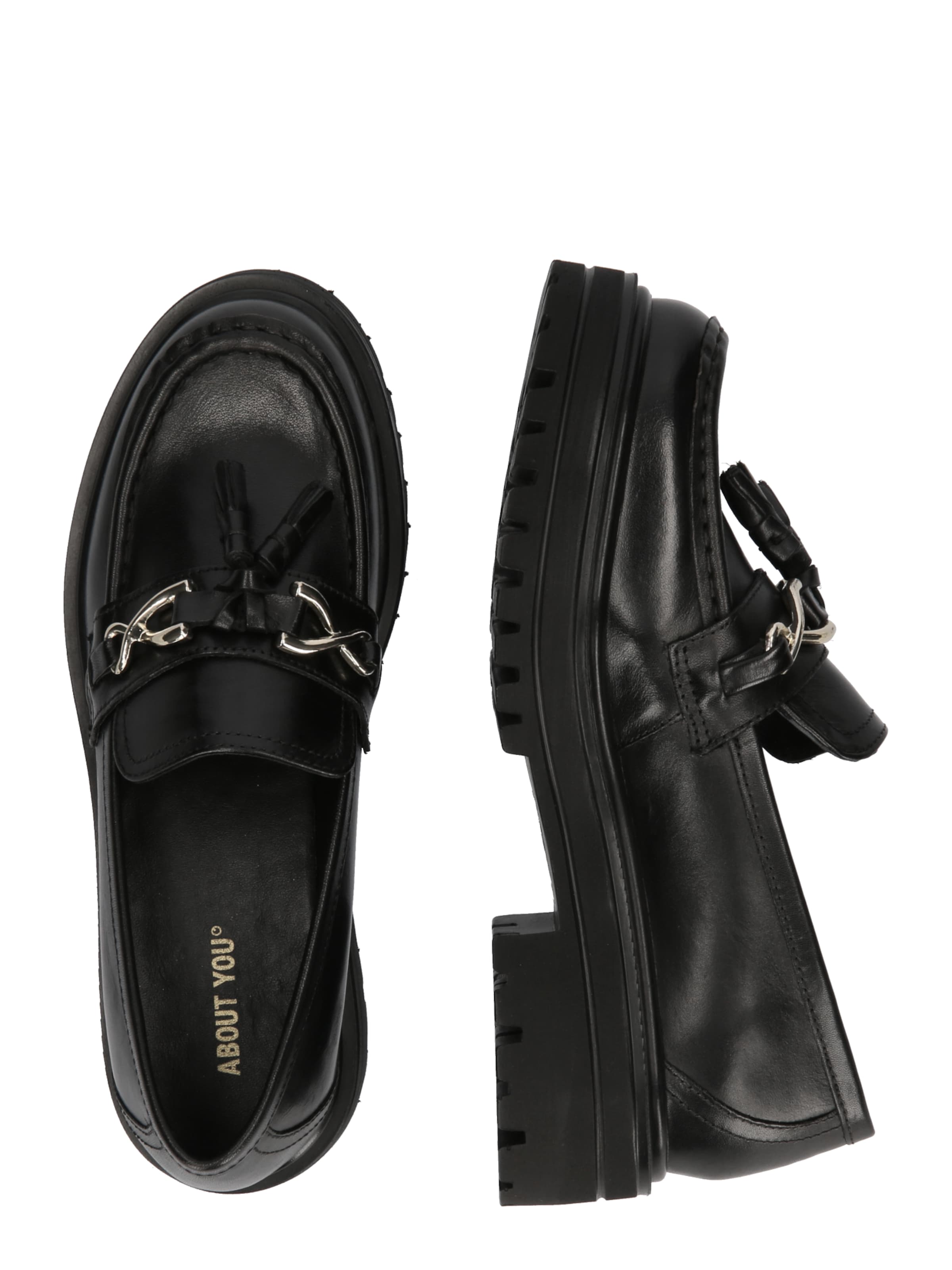 ABOUT YOU Házicipő 'Inga' - fekete