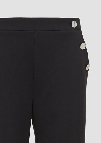 s.Oliver BLACK LABEL Wide leg Trousers in Black