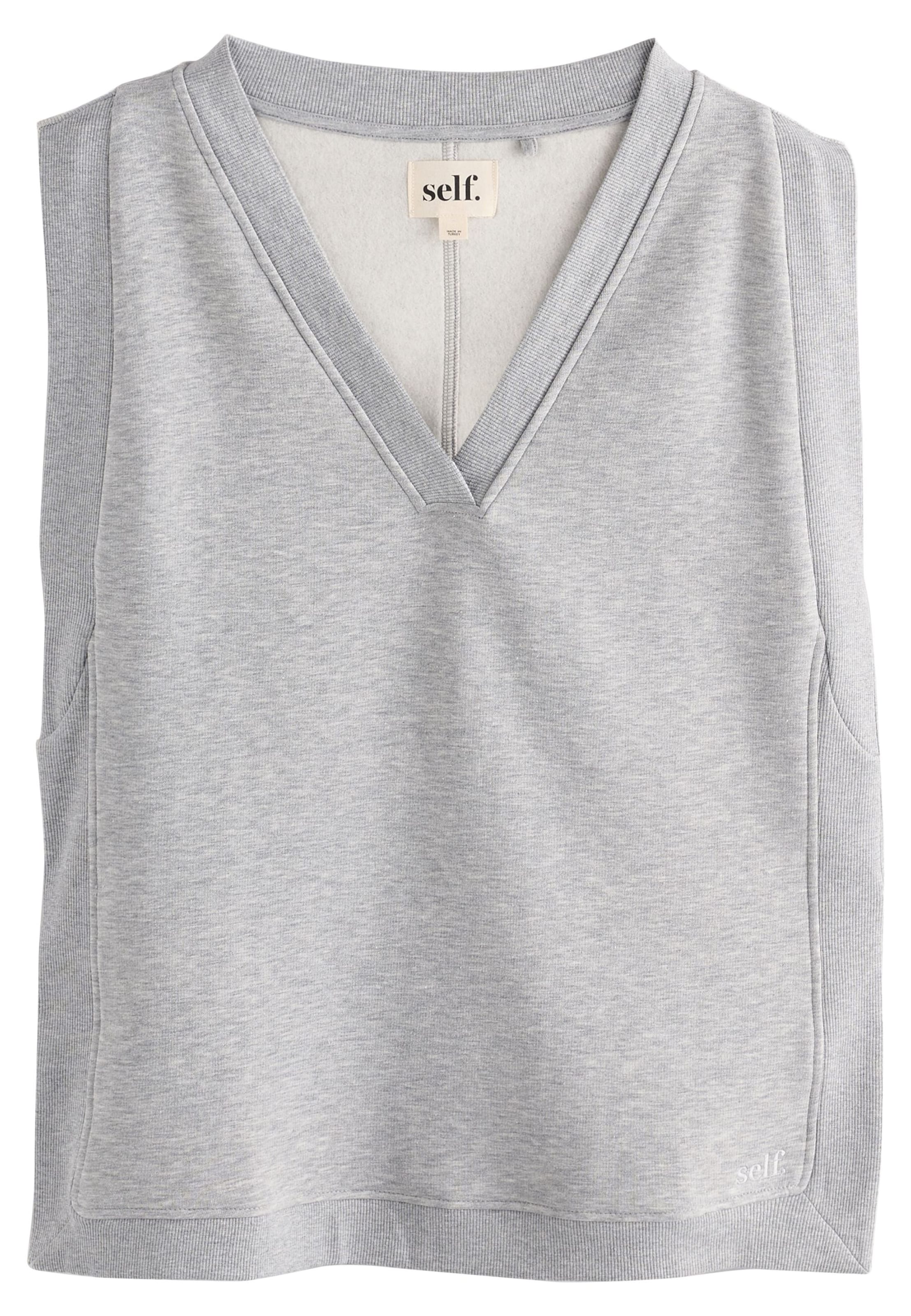 Sweat-shirt self. en gris : devant