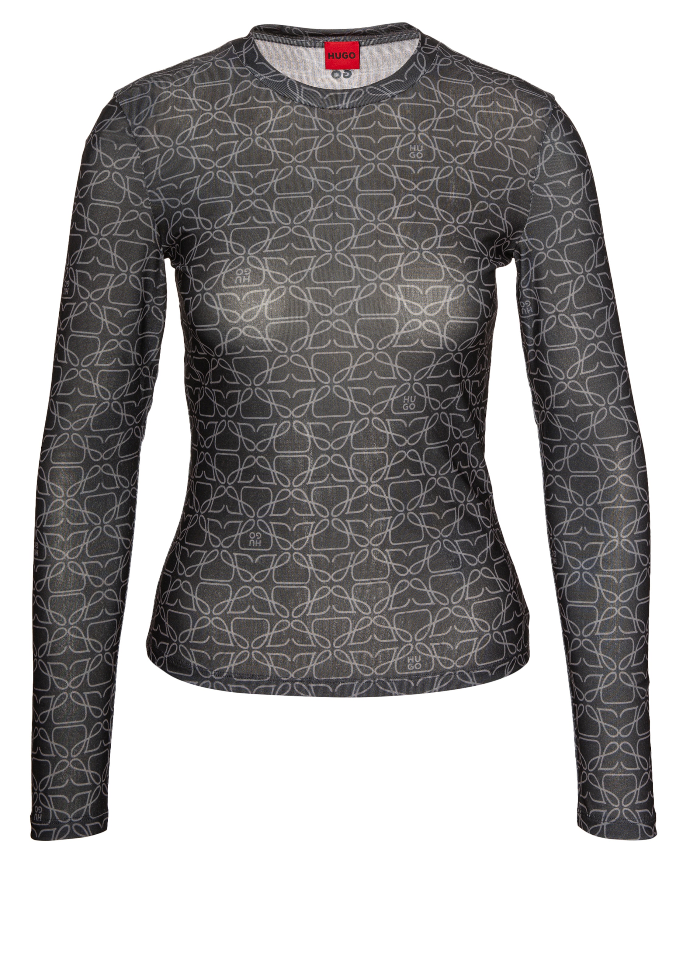 HUGO Koszulka 'Diralina' w kolorze czarny: przód