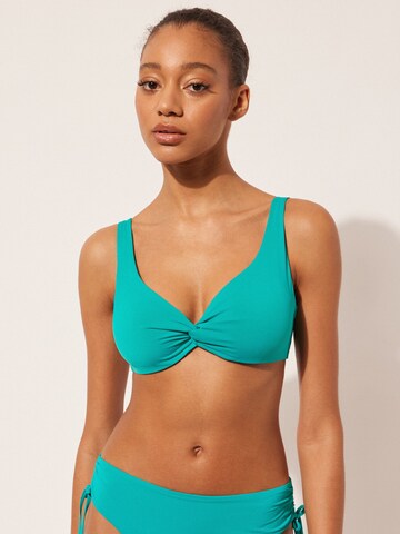 CALZEDONIA Balconette Bikini Top 'INDONESIA' in Green: front