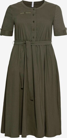 SHEEGO Shirt Dress in Green: front