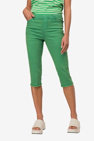 LAURASØN Skinny Broek in Groen: voorkant