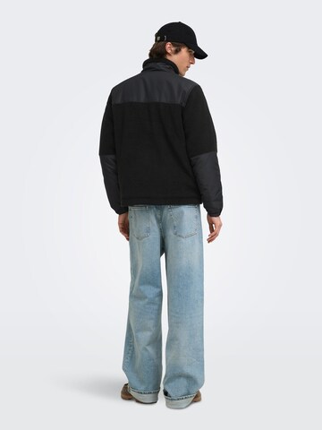 Only & Sons Fleece jacket 'ONSTYRO' in Black