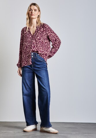 STREET ONE Gemusterte Bluse in Rot