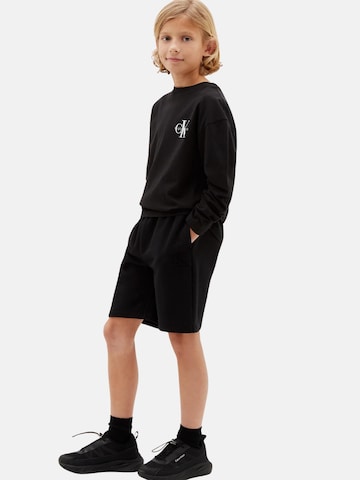 T-Shirt 'CALVIN KLEIN  JEANS kids SMALL CHEST MONOLOGO LS T-SHIRT T-SHIRT' Calvin Klein Kids en noir
