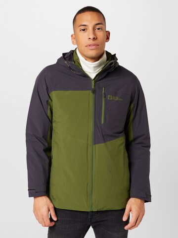 Giacca funzionale di JACK WOLFSKIN in verde: frontale