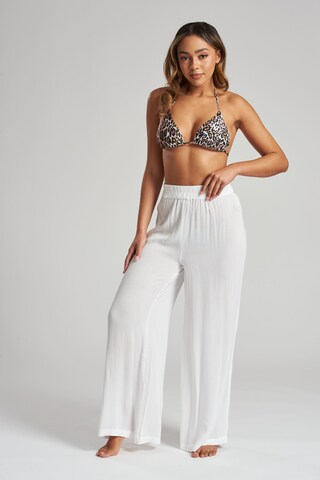 Wide Leg Pantalon South Beach en blanc