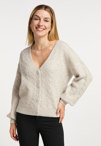 Usha Gebreid vest in Beige: voorkant