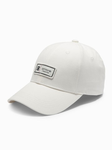 Ombre Cap in White: front