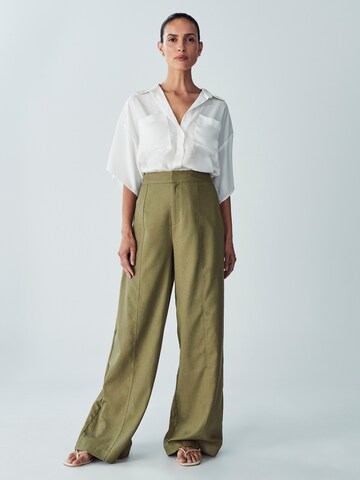 Willa Wide leg Παντελόνι 'Dayton' σε πράσινο: μπροστά