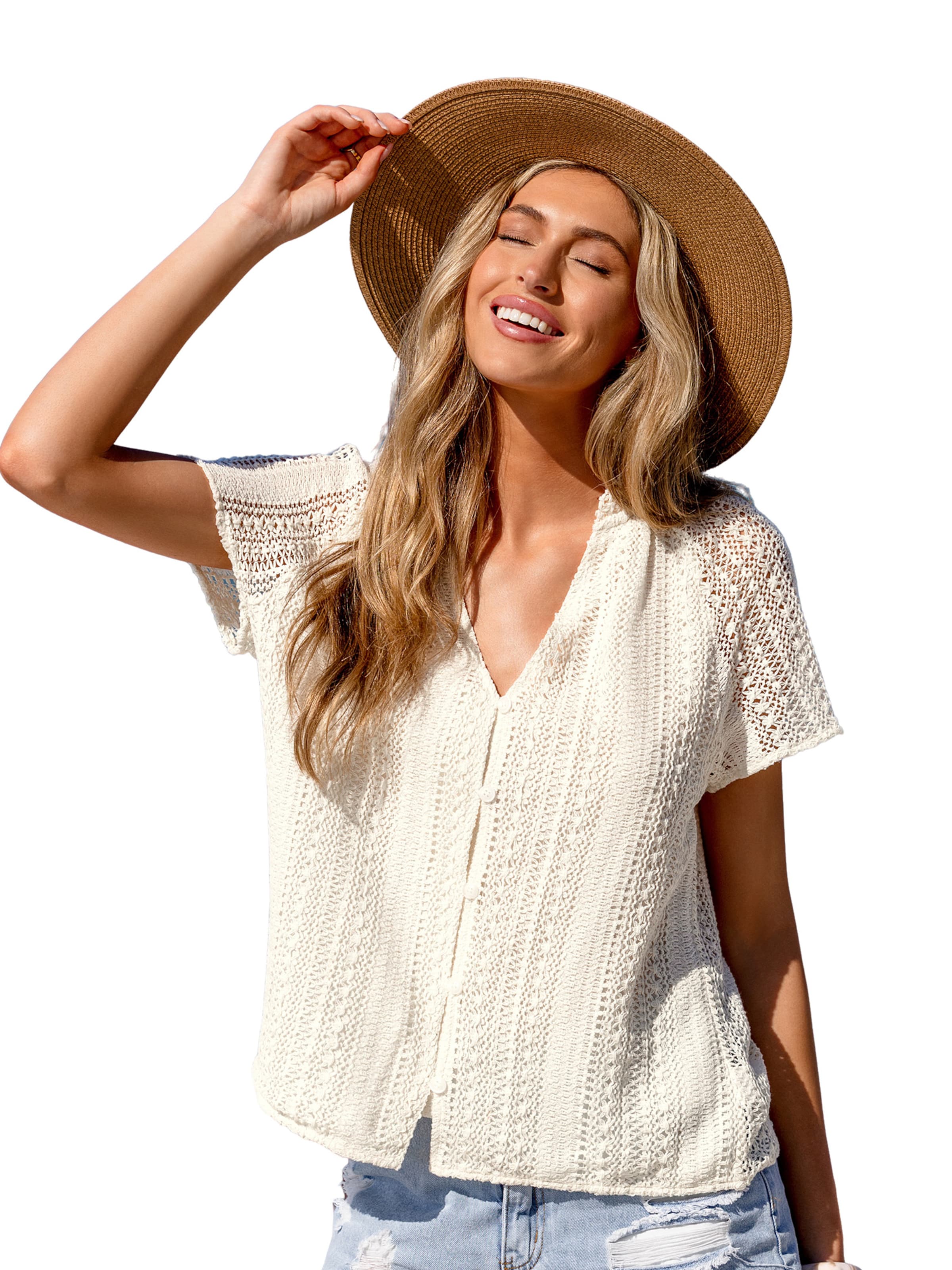 Cupshe Top 'CAA04B6A011MM' in Beige: front