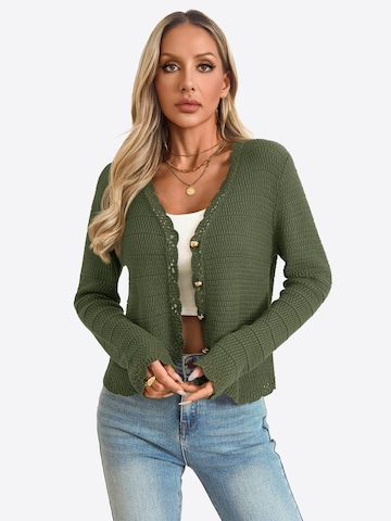 Geacă tricotată de la Imily Bela pe verde: față