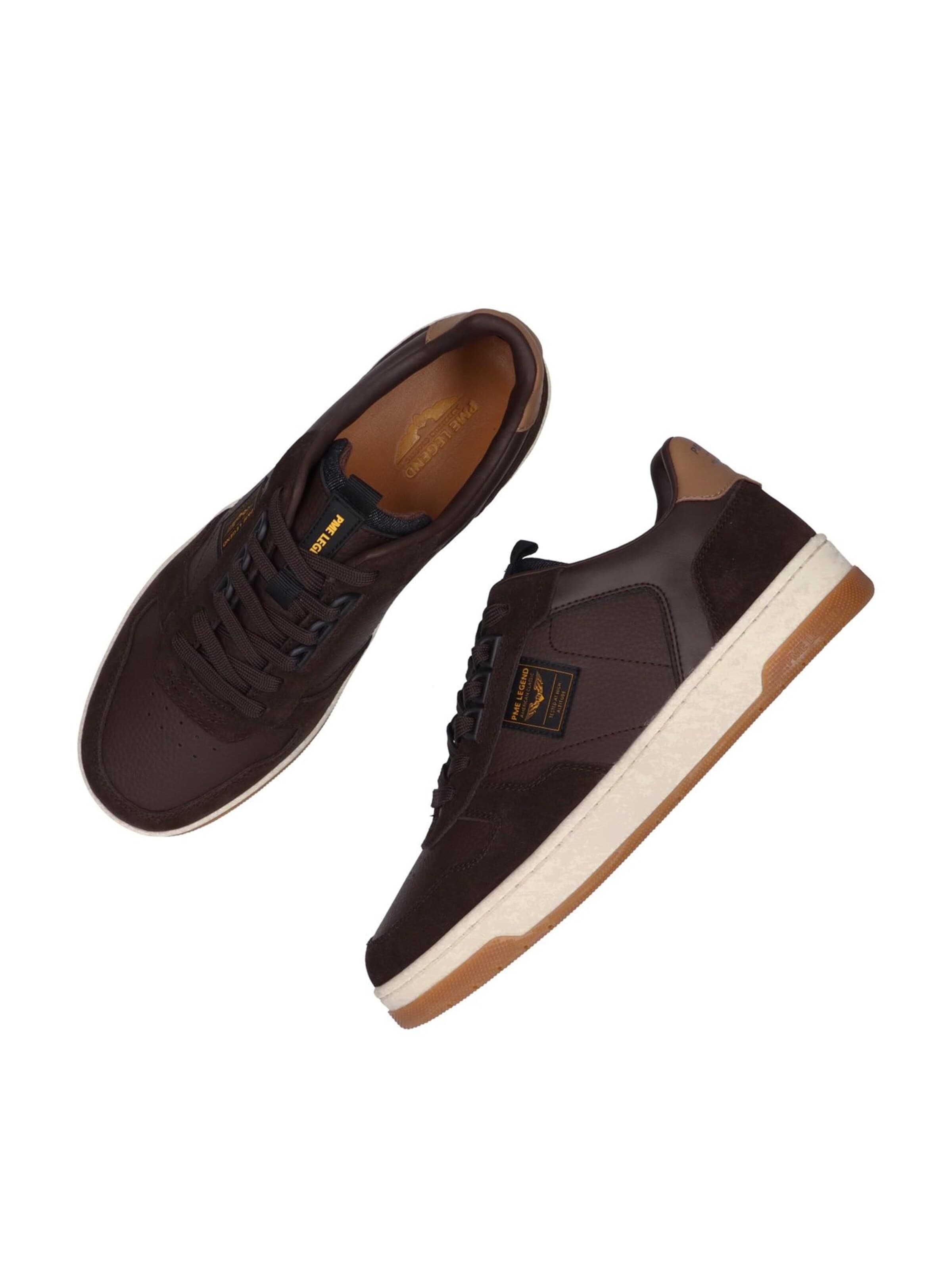 PME Legend Sneakers laag 'Porter sneaker in leather and suede' in Bruin