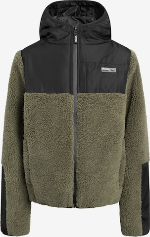 BENCH Fleece jas 'Walken' in Groen: voorkant