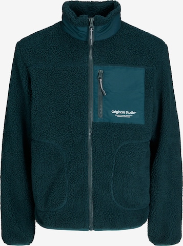 JACK & JONES Fleece jas 'Vesterbro' in Blauw: voorkant