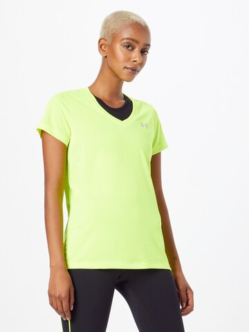 UNDER ARMOUR Functioneel shirt in Geel: voorkant