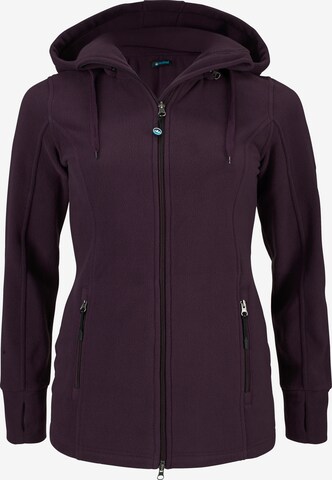 POLARINO Athletic Fleece Jacket in Purple: front