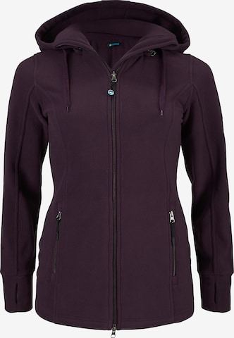 POLARINO Athletic Fleece Jacket in Purple: front